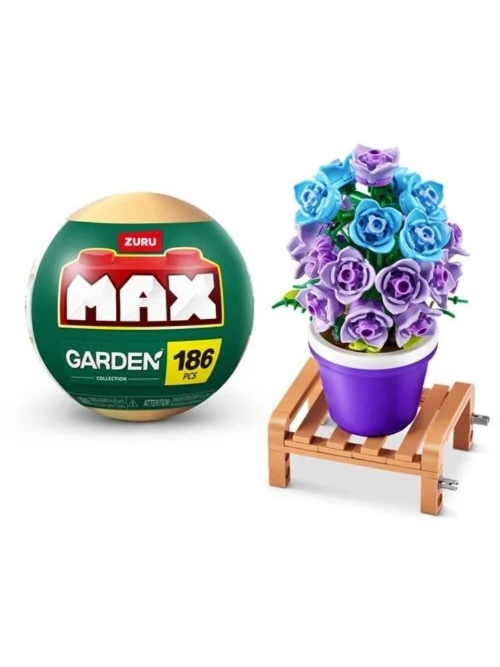 Zuru Max Garden Potted Flowers Collection Building Brick Capsule- 186 Pieces CAM